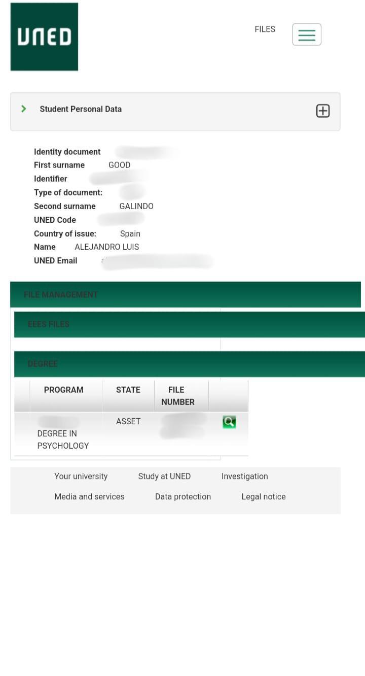 UNED certificate 1